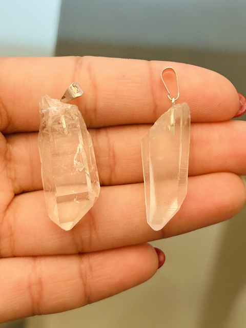 Dije en bruto pico de cristal de roca