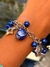 Pulsera con dijes colgantes azul - comprar online