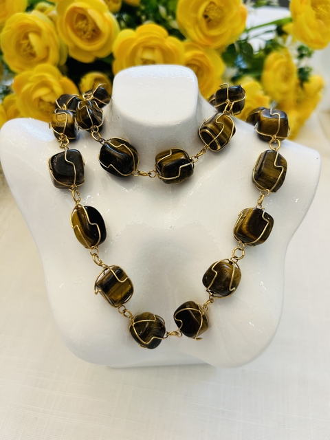 Collar Zara de ojo de tigre