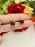 Aros elegata de ágata fucsia