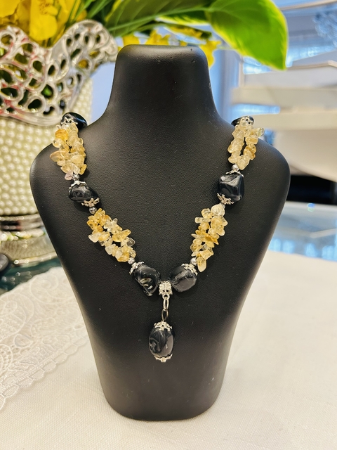 Collar Atenas de topacio citrino