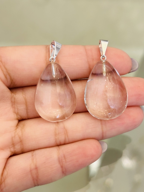 Dije gota grande cristal de roca