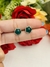 Aros puff enchapado en plata de ágata verde