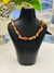 Collar escalla de ágata cornalina 40cm con cierre