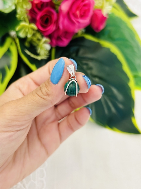 Dije esfera de malaquita