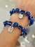Pulseras de ojo turco azul con dijes
