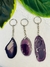 Llavero de ágata violeta