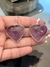 Dije corazón grande con virola de amatista - comprar online