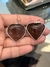 Dije corazón grande con virola de cuarzo ahumado - comprar online