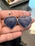 Dije corazón grande con virola de cuarzo azul - comprar online