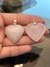 Dije corazón grande con virola de cuarzo blanco - comprar online