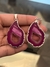 Dije geoda de agata fucsia con electroplay - comprar online