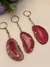 Llavero rodaja de agata fucsia - comprar online