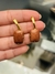 Aros colgantes enchapado en oro rectangular de gold stone marron