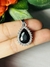 Dije acero gota grande negro con strass - comprar online