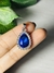 Dije acero gota grande azul con strass - comprar online