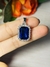Dije rectangular azul con strass - comprar online