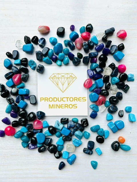 Cuentas perforadas mixtas x6 unidades