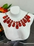Collar de fiesta con strass rojo