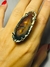 Anillo de rodaja de agata negra