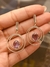 Aros de plata con amatista facetada imperial