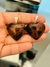 Dijes corazon grande de obsidiana roja