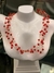Collar de fiesta cristal rojo y dorado