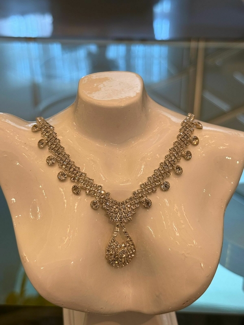 Conjuntos de fiesta strass y circonio blanco