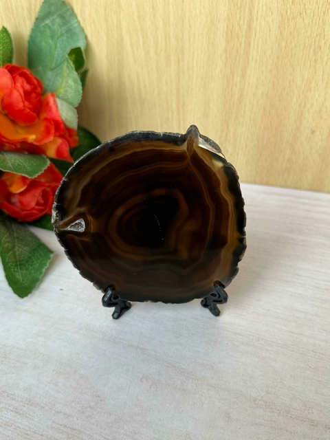 Rodaja de agata negra