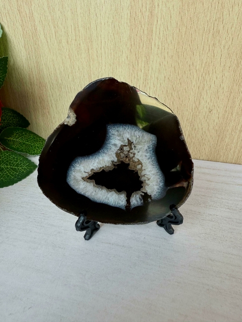 Rodaja de agata negra