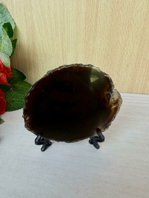 Rodaja de agata negra