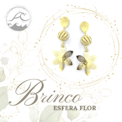 BRINCO ESFERA FLOR