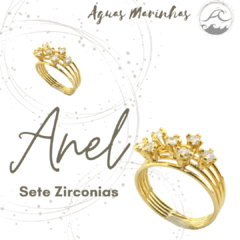 Anel sete zirconias - comprar online