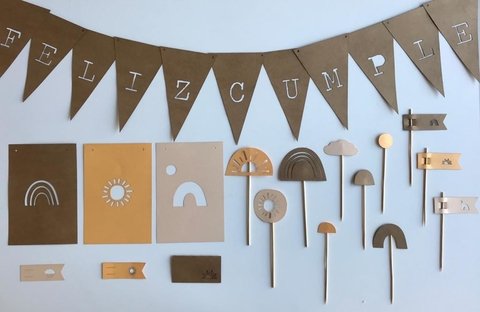 Kit Deco Cumple - Rainbow boho