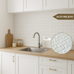 Kit 10 Painel 3D Auto Adesivo Tijolo 70x77cm – Fácil Aplicação, Sem Sujeira - COMERCIAL 21 IMP EXP 