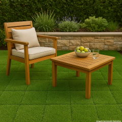 Tapete de Grama Artificial Modular 30x30cm – Alta Durabilidade, Drenagem e Aparência Natural