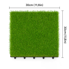 Tapete de Grama Artificial Modular 30x30cm – Alta Durabilidade, Drenagem e Aparência Natural - COMERCIAL 21 IMP EXP 