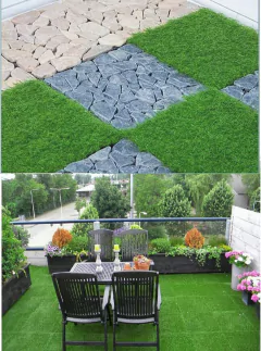 Tapete de Grama Artificial Modular 30x30cm – Alta Durabilidade, Drenagem e Aparência Natural - loja online