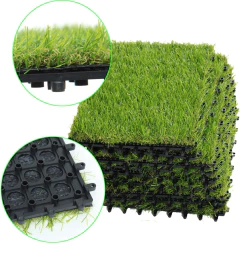 Imagem do Tapete de Grama Artificial Modular 30x30cm – Alta Durabilidade, Drenagem e Aparência Natural