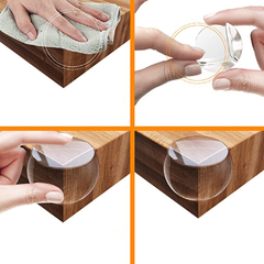 6 Protetor de Quina de Móveis Segurança Bebê – Silicone Transparente c/ Adesivo - comprar online