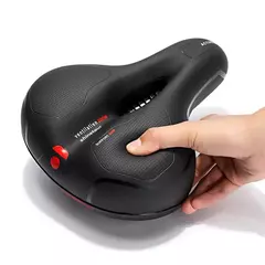 Banco Bike Selim Bicicleta Comfort Grande Macio Com Refletor Largo Ergonômico
