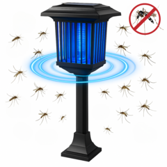 Lâmpada Solar LED Espanta Mosquito c/ Luz UV p/ Jardim IP65 - comprar online