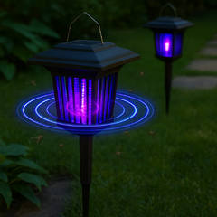 Lâmpada Solar LED Espanta Mosquito c/ Luz UV p/ Jardim IP65 - comprar online