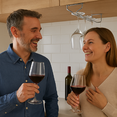 Suporte para Taças de Vinho 27cm Aço Cromado – Organizador Cozinha, Bar, Restaurante - COMERCIAL 21 IMP EXP 