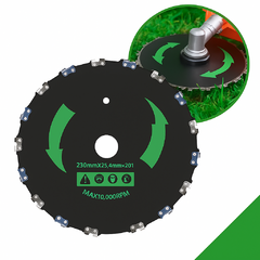 Disco Corrente p/ Roçadeira 230mm Motosserra – 20 Dentes, Furo 25,4mm, p/ Diversas Marcas - comprar online