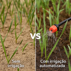 Kit Irrigação por Gotejamento 18 Vasos – Completo c/ Regulagem de Vazão e Microtubo 15m - COMERCIAL 21 IMP EXP 