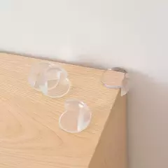 6 Protetor de Quina de Móveis Segurança Bebê – Silicone Transparente c/ Adesivo - COMERCIAL 21 IMP EXP 