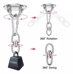 Suporte de Teto Giratório 360° Inox p/ Balanço Rede 500kg – c/ Parafusos na internet