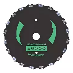 Disco Corrente p/ Roçadeira 230mm Motosserra – 20 Dentes, Furo 25,4mm, p/ Diversas Marcas na internet
