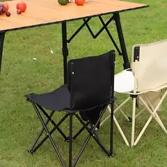 Cadeira de Acampamento Dobrável c/ Bolsa – Aço e Oxford, 71cm, Compacta e Resistente - COMERCIAL 21 IMP EXP 
